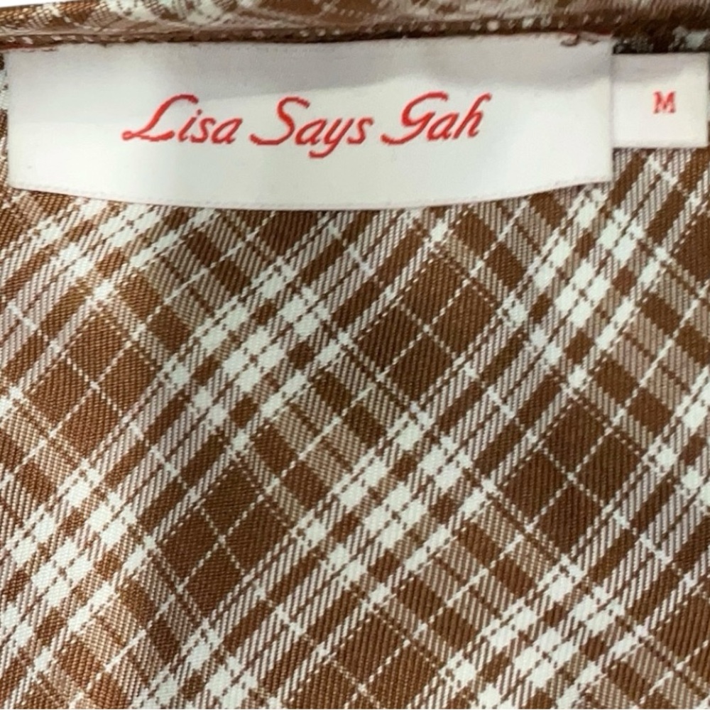 LISA SAYS GAH Sandy Midi Skirt in Hazelnut Plaid | M - Picture 7 of 13